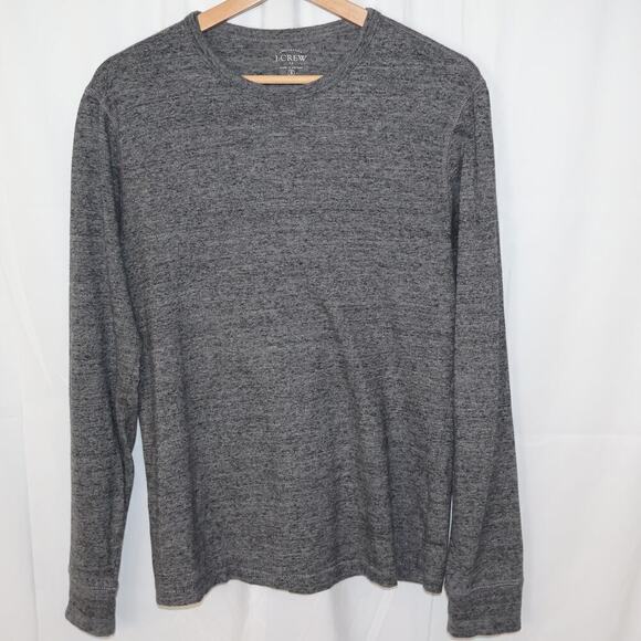 J Crew Tops - J Crew Charcoal Grey Tshirt Soft Cotton Crew Neck Long Sleeve Size Small
